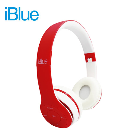 AUDIFONO C/MICROF. IBLUE SCREAM S019 BLUETOOTH/FM/MICRO SD RED/WHITE (PN S019-RW)